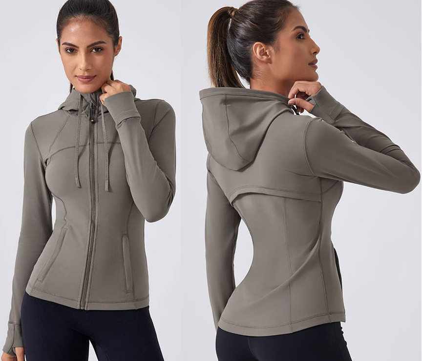 Women Top Fitness Jacket with Zipper Main Image